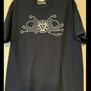 LootCrate Lootwear Marvel Tony Stark Industries Avengers T-shirt Large Blue